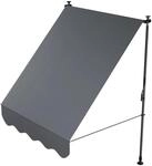 Juskys Klemmmarkise Kapstadt 150 x 120 cm Grau