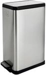 Svita STM18 M&uuml;lleimer Treteimer 18l Mit Inneneimer Softclose-Deckel Silber