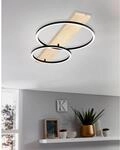 Eglo LED Deckenleuchte Boyal Schwarz-Braun 2 x 12 W