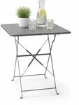 Mojawo Klapptisch Bistrotisch Outdoortisch Campingtisch Anthrazit 60x60xH71cm Metall