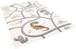 Pergamon Kinder Teppich Maui Kids Dino Stra&szlig;enteppich Beige 80x150cm