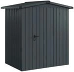 H&ouml;rmann EcoStar Ger&auml;tehaus Euroline Satteldach 1-flg 189 x 134 cm Anthrazitgrau