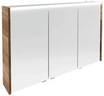 Fackelmann LED-Spiegelschrank Verona 110 cm 3 T&uuml;ren Nussbaum
