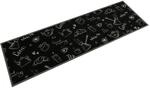 vidaXL K&uuml;chenteppich Waschbar Morning Schwarz 45x150 cm Samt 4005584