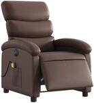 vidaXL Massagesessel Elektrisch Braun Kunstleder Modell 6