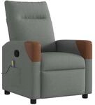 vidaXL Massage-Relaxsessel Stoff Dunkelgrau 4104818
