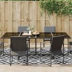 vidaXL Outdoor-Teppich ARAKIL Wei&szlig; und Schwarz 190x290 cm PP 368574