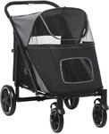 PawHut Hundewagen mit Kissen Faltbar Netzfenster