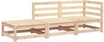 vidaXL Gartensofa mit Fu&szlig;hocker 2-Sitzer Massivholz Kiefer 837970