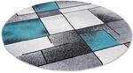 Pergamon Designer Teppich Brilliant Fantasy Blau 120cm Rund