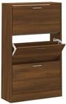 vidaXL Schuhschrank Braun Eichen-Optik 63x24x103 cm Holzwerkstoff 342557