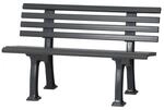 PROREGAL Gartenbank Antigua 2 Sitzer Graphitgrau HxBxT 74 x 120 x 54 cm