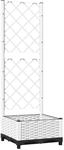 vidaXL Pflanzk&uuml;bel mit Rankgitter Wei&szlig; 40x40x121,5 cm PP 1574709