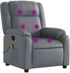 vidaXL Massagesessel Grau Kunstleder Modell 10