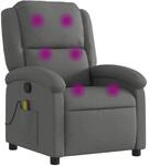 vidaXL Massagesessel Dunkelgrau Samt Modell 5