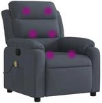 vidaXL Massagesessel Dunkelgrau Samt 373512