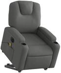 vidaXL Elektrischer Massagesessel mit Aufstehhilfe Dunkelgrau Stoff Modell 2