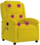 vidaXL Massagesessel Gelb Samt
