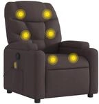 vidaXL Massagesessel Dunkelbraun Stoff 372458