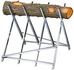 Relaxdays S&auml;gebock Stahl Silber H&ouml;henverstellbar Zusammenklappbar 150 kg