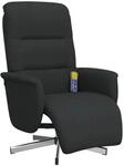 vidaXL Massagesessel mit Fu&szlig;teil Schwarz Stoff Modell 3