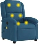 vidaXL Massagesessel Blau Samt Modell 1