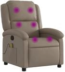 vidaXL Massagesessel Cappuccino-Braun Kunstleder Modell 7