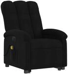 vidaXL Elektrischer Massagesessel mit Aufstehhilfe Schwarz Stoff Modell 7