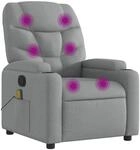 vidaXL Massagesessel Hellgrau Stoff Modell 6