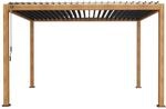 Leco Lamellenpergola Deluxe 3 m x 4 m Holzoptik