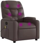 vidaXL Massagesessel Braun Kunstleder Modell 6