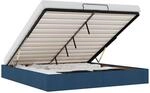 vidaXL Ottoman-Bett ohne Matratze Blau 180x200 cm Stoff 3310902