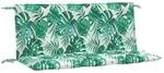 vidaXL Gartenbank-Auflagen 2 Stk Blattmuster 120x50x7cm Oxford-Gewebe 379056