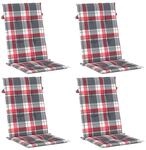 vidaXL Gartenstuhlauflagen f&uuml;r Hochlehner 4 Stk 120x50x3 cm Stoff 314126