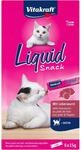 Vitakraft Katzenleckerlies & Katzensnacks Liquid Snack Leberwurst Biotin 6 St&uuml;ck