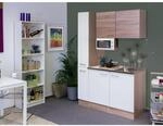 Flex-Well Singlek&uuml;che 130 cm Florida Wei&szlig;-Sonoma Eiche