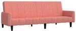 vidaXL Schlafsofa 2-Sitzer Rosa Samt 375778