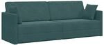 vidaXL Boden-Sofa-Bett 200cm Dunkelgr&uuml;n Samt 4106728