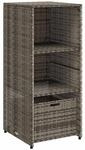 vidaXL Gartenschrank Grau 50x55x115 cm Poly Rattan