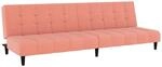 vidaXL Schlafsofa 2-Sitzer Rosa Samt 375767