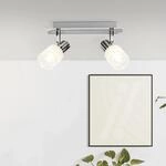 Brilliant LED-Spotbalken Lea 2-flammig Chrom und Wei&szlig;