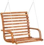 vidaXL Schaukelbank Bugholz Massiv mit Teak-Finish 126x63x92 cm 313940