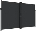 vidaXL Seitenmarkise Ausziehbar Schwarz 220x1000 cm 4004774