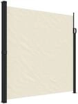 vidaXL Seitenmarkise Ausziehbar Creme 200x500 cm 4004460
