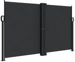 vidaXL Seitenmarkise Ausziehbar Schwarz 140x600 cm 4004609