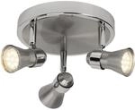 Brilliant LED-Spotrondell Sanny 3-flammig Eisen und Chrom