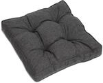 Beautissu Beauflair Loungekissen Outdoor Sitz 50x50x10cm Graphitgrau