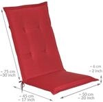 Beautissu Loft HL Hochlehner 120x50x6cm Rot