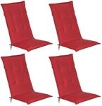 Beautissu Loft HL Hochlehner 120x50x6cm Rot 4tlg