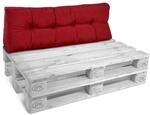 Beautissu ECO Style Palettenkissen R&uuml;cken 120x40x10cm Rot